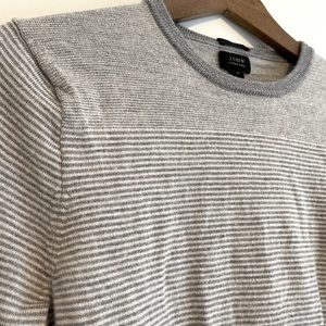 J. Crew Merino Wool Striped Crewneck Sweater M